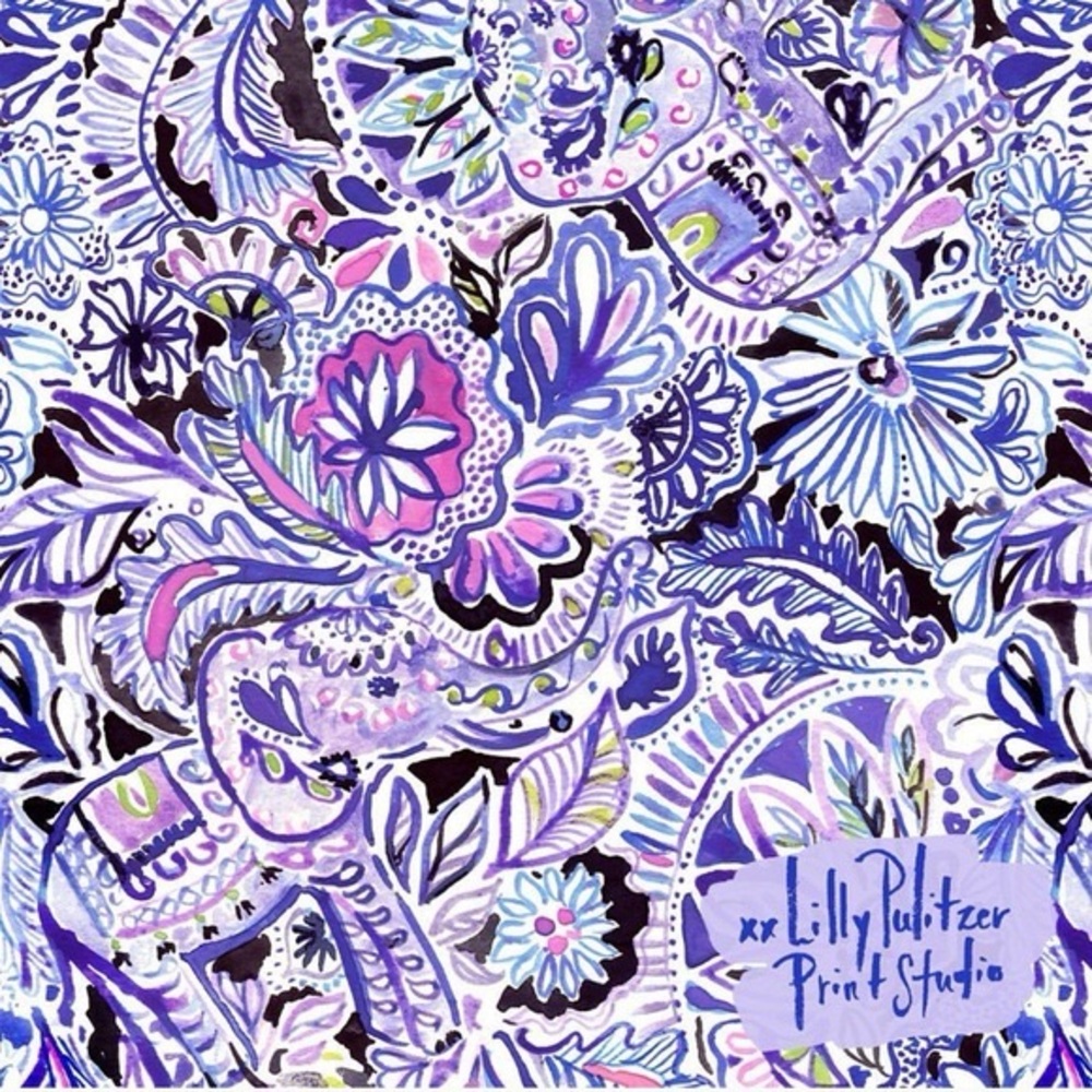 LILLY PULITZER Dillon Pullover Sweatshirt in Lilac Verbana XXS Style# 004508 - Picture 5 of 12